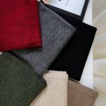 شال بافت ساده سبز ارتشی