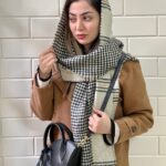 شال دورو چهارخونه کرمی