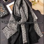 شال ژاکارد حاشیه پلنگی