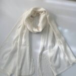 شال دور سکه ای سفید شاین (ایراد جزئی)