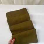 شال پلیسه نخ پنبه زیتونی (ایراد جزئی)