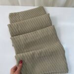 شال پلیسه نخ پنبه استخوانی (ایراد جزئی)