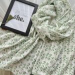 شال برگی ریز (پارچه نخی صابونی)