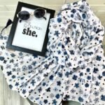 شال شکوفه آبی