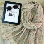 شال شکوفه پاستلی (ایراد جزئی)