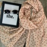 شال شکوفه هلویی