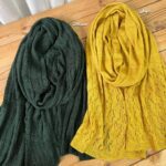 شال بافت خردلی