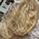 شال تور پاپیون کرمی