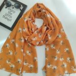 شال شکوفه آجری (نخی صابونی)