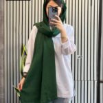 شال چروک سبز