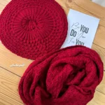 شال و کلاه فرانسوی قرمز