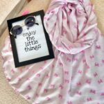 شال پاپیون صورتی (ایراد جزئی)