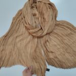 شال چروک حریر نسکافه ای (ایراد جزئی)