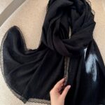 شال دانتل دار مشکی (اوت لت)