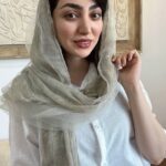 شال حریر دو لایه خاکی