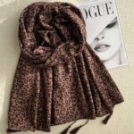 شال موهر پلنگی موکا