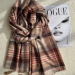 شال موهر چهارخونه نسکافه