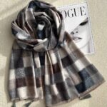 شال موهر چهارخونه بلو