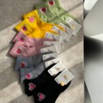 جوراب ساقدار گلدوزی قلب