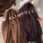 شال بوکله پولکی شتری (ایراد جزئی)