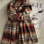 شال موهر راه راه پاییز