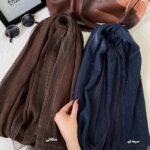 شال دانتل شاین سرمه ای(ایراد جزئی)