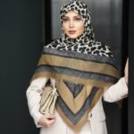 روسری پلنگی وایت