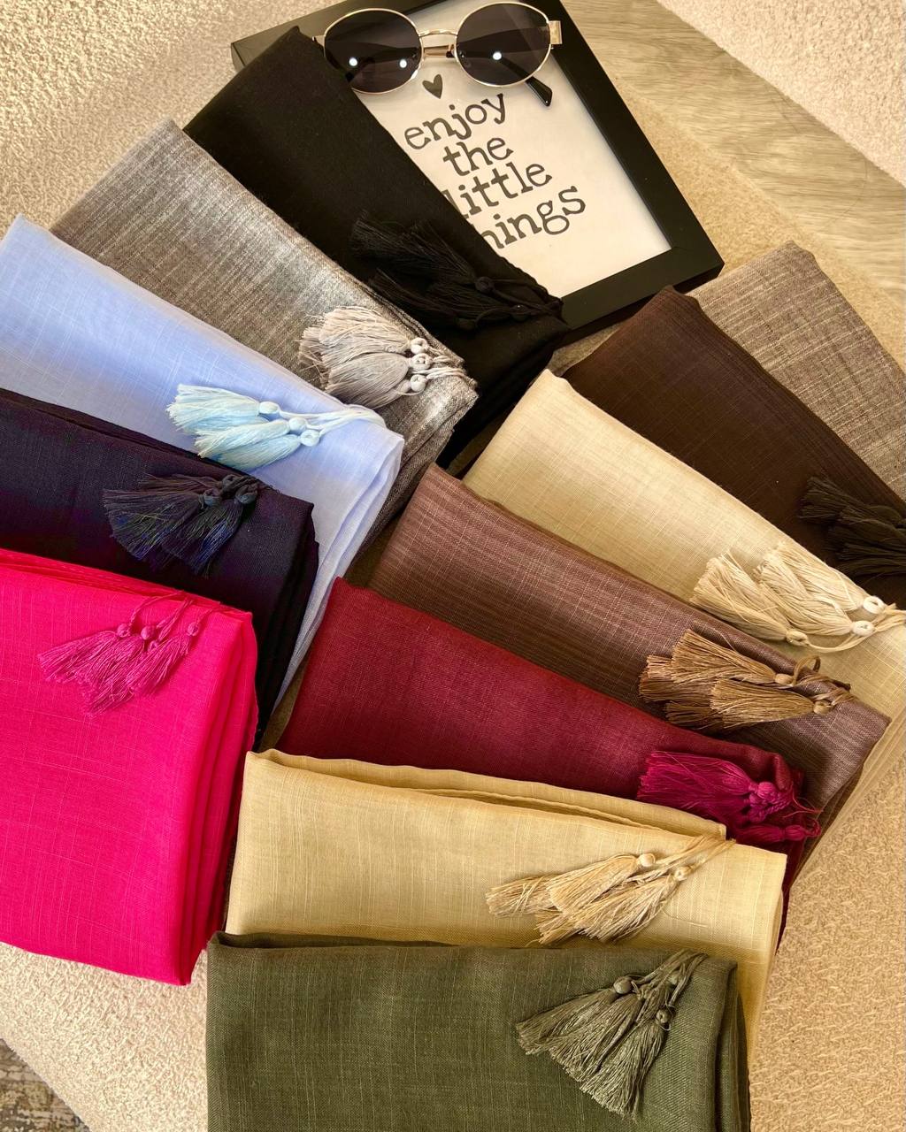 IMG_20251126_155545_566 شال لینن (ایراد جزئی) - Image 1