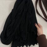شال دور خز مشکی