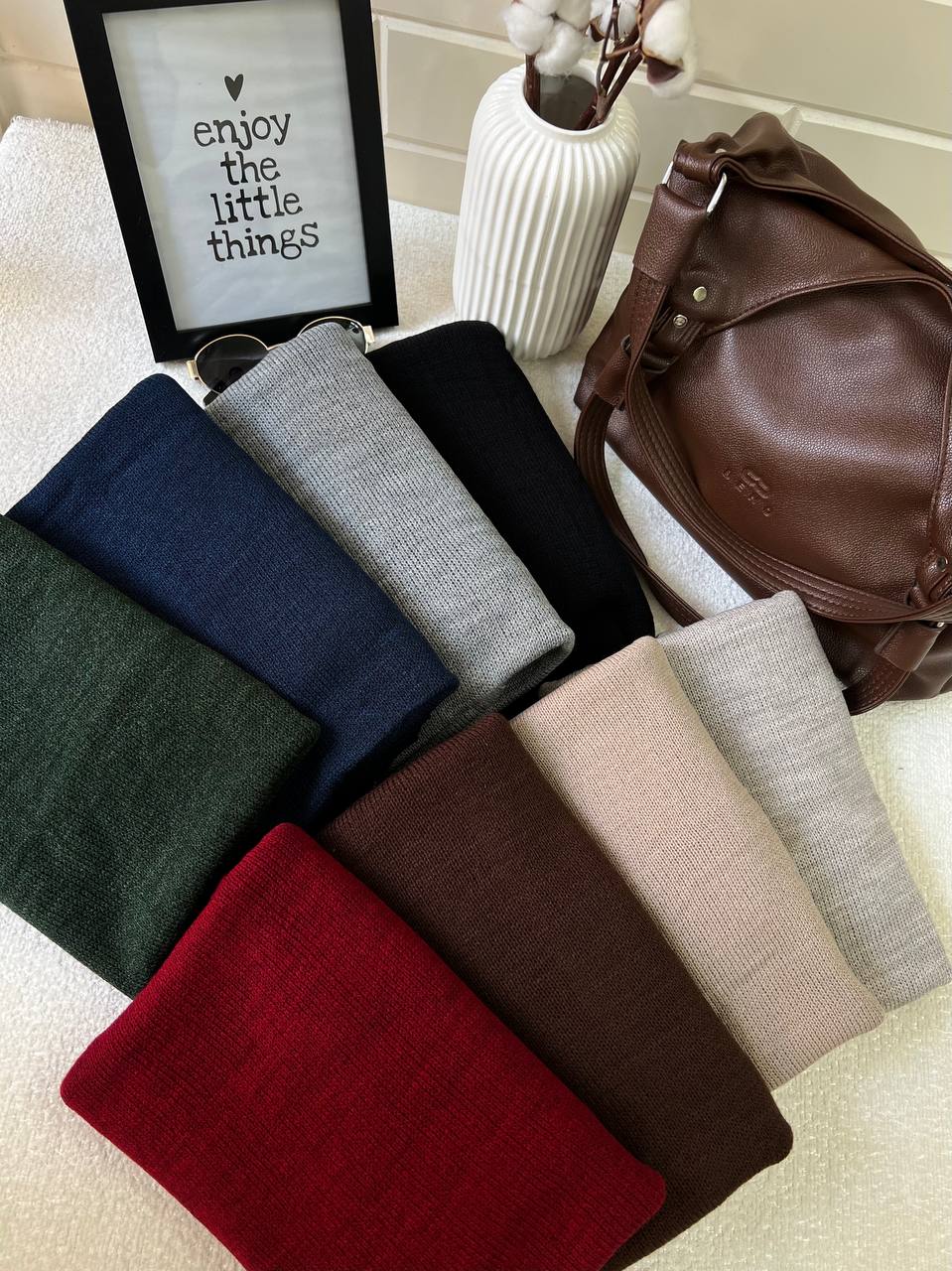 IMG_20260104_131545_358 شال بافت ( blue scarf ) - Image 1