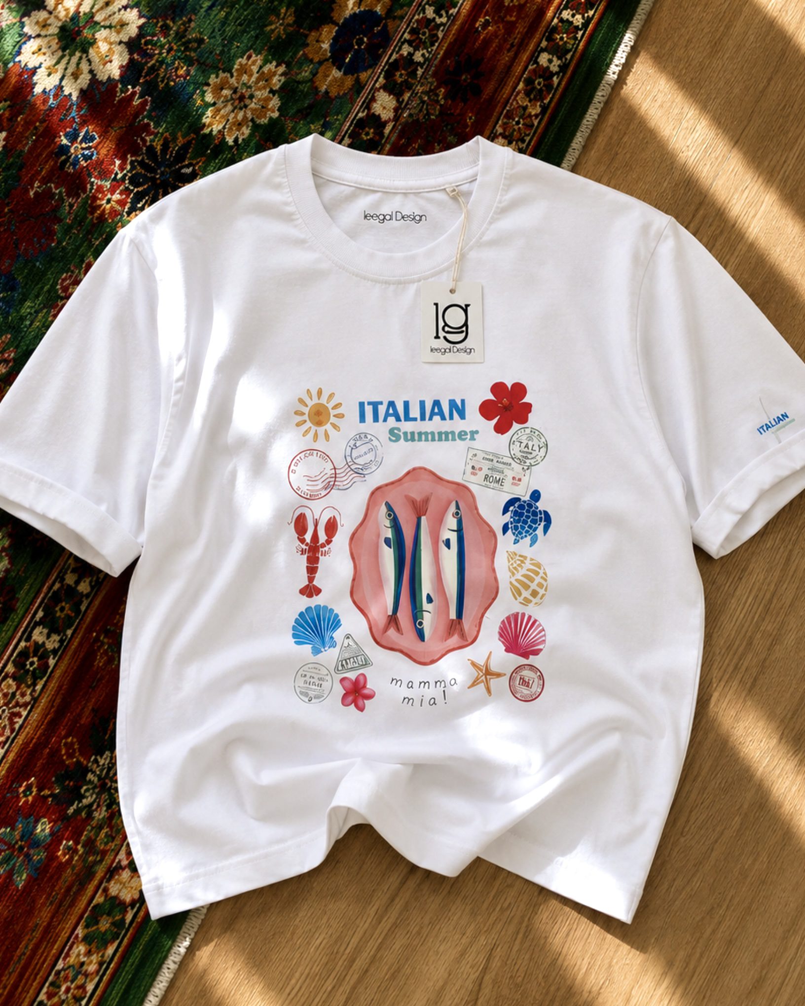 photo-output 6 تیشرت باکسی Italian - Image 1